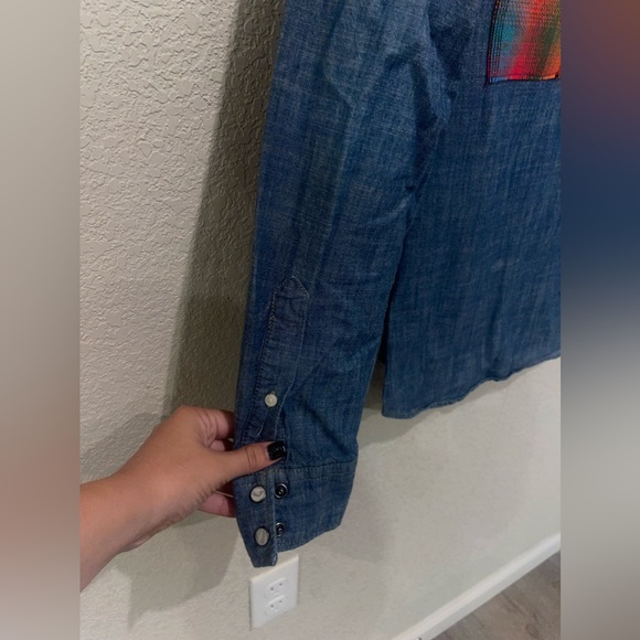 Custom Kansas City Heart KC Button Up Unisex Size XL Boho Western Vintage - Picture 7 of 8